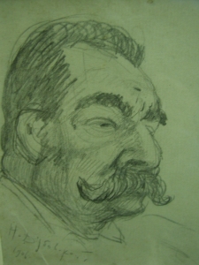 Дубовский Николай Никанорович (1859-1918) «Портрет мужчины с усами»