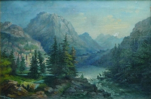 Карл Лангхаммер (Karl Langhammer) «Альпийский пейзаж»