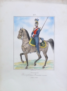 Литография «Рядовой Белгородского Уланского полка, 1826-1828»