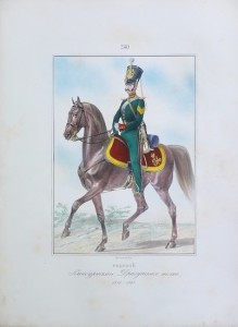 Литография «Рядовой Кинбурнского Драгунского полка, 1834-1843»