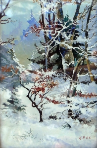 Неизвестный художник «Зимний пейзаж»
